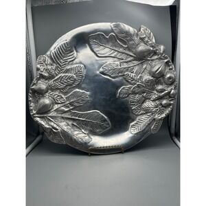 RH Macy & Co Large Pewter Serving Tray‎  Made in India